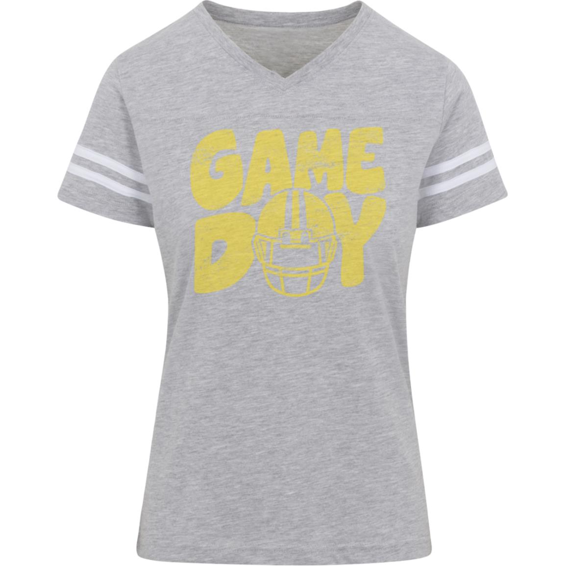 Game Day Helmet Yellow 3537 LAT Womens Football Tee