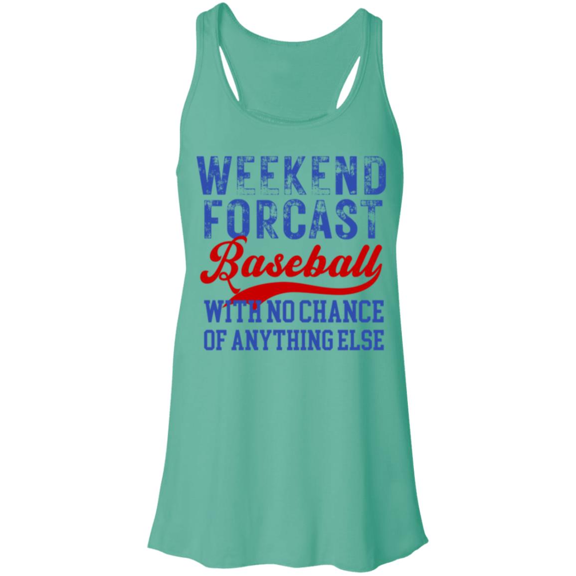 Weekend forcast - Baseball B8800 Flowy Racerback Tank