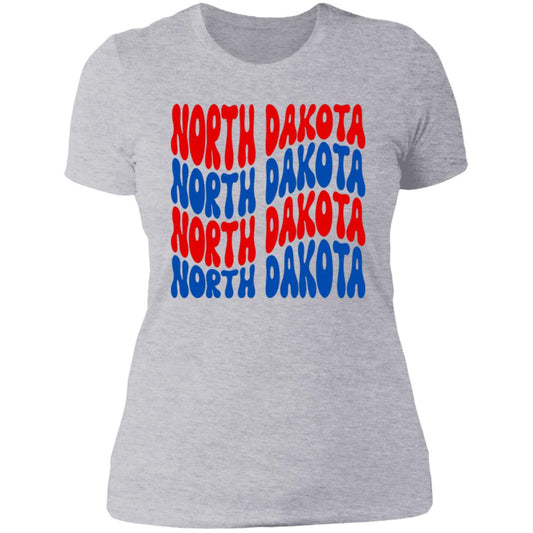 Wavy North Dakota NL3900 Ladies' Boyfriend T-Shirt