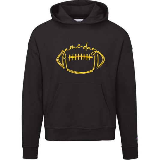 Game Day  Yellow S760 Champion Womens Powerblend Hoodie