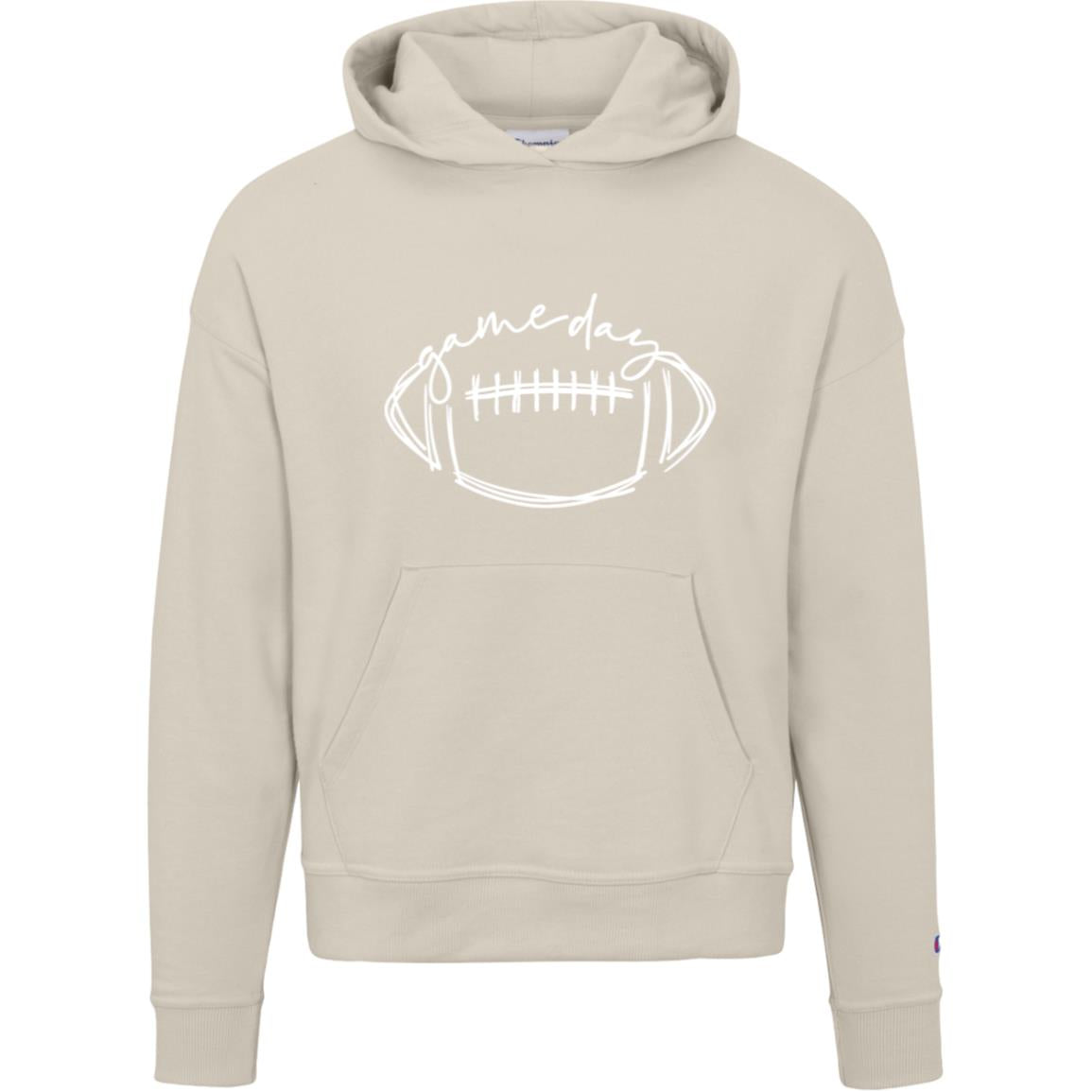 Game Day White S760 Champion Womens Powerblend Hoodie