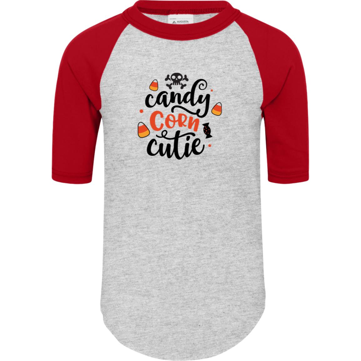 Candy Corn Cutie 4421 Youth Colorblock Raglan Jersey