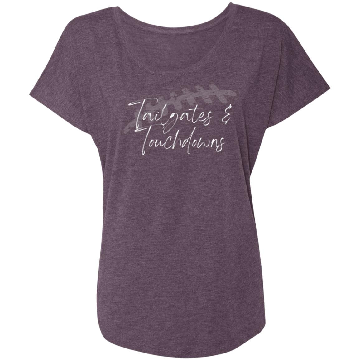 Tailgates and Touchdowns NL6760 Ladies' Triblend Dolman Sleeve