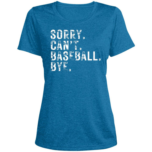 Sorry.  Can't.  Baseball. LST360 Ladies' Heather Scoop Neck Performance Tee