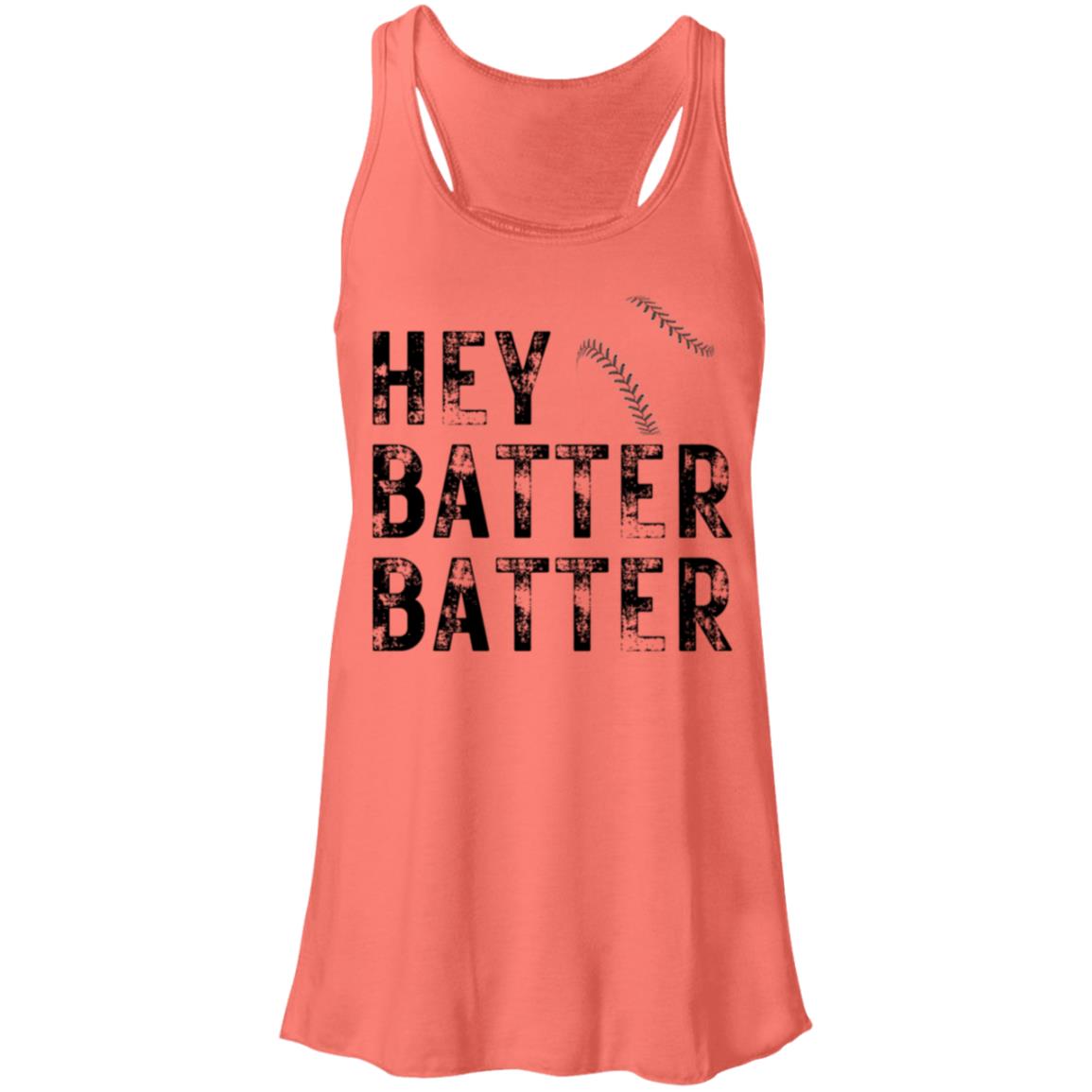 Hey Batter Batter B8800 Flowy Racerback Tank