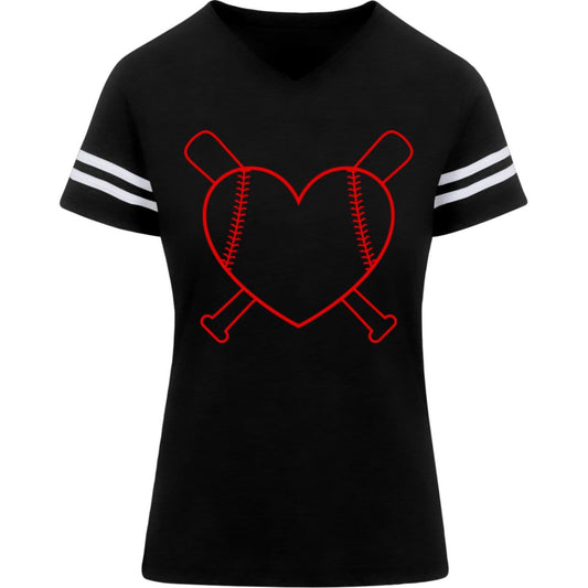 I Hart Baseball 3537 LAT Womens Football Tee