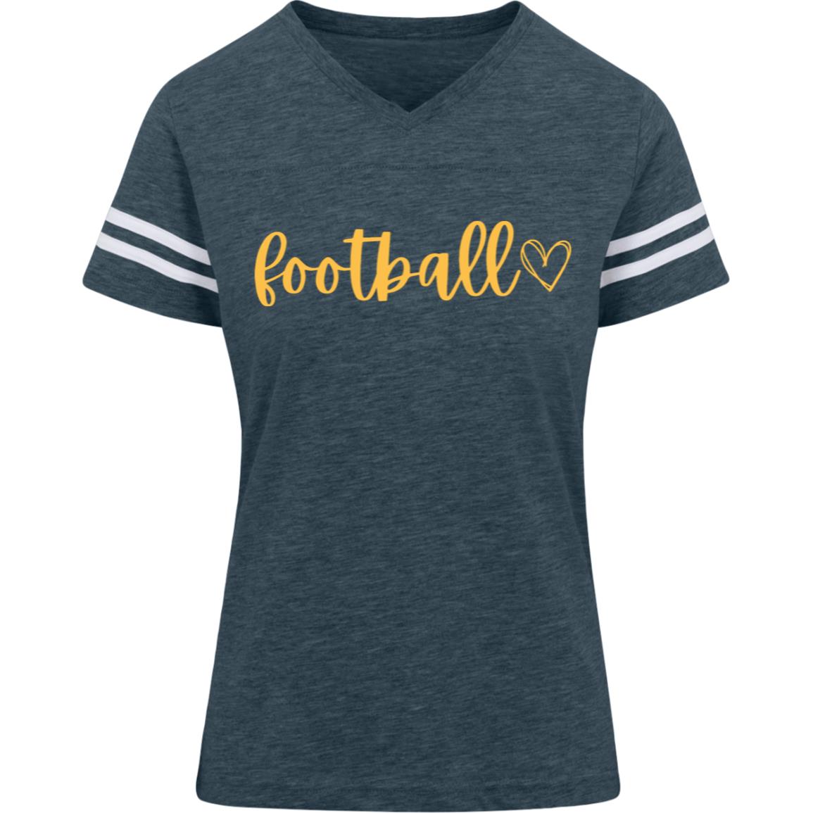 Football heart Game Day 3537 LAT Womens Football Tee