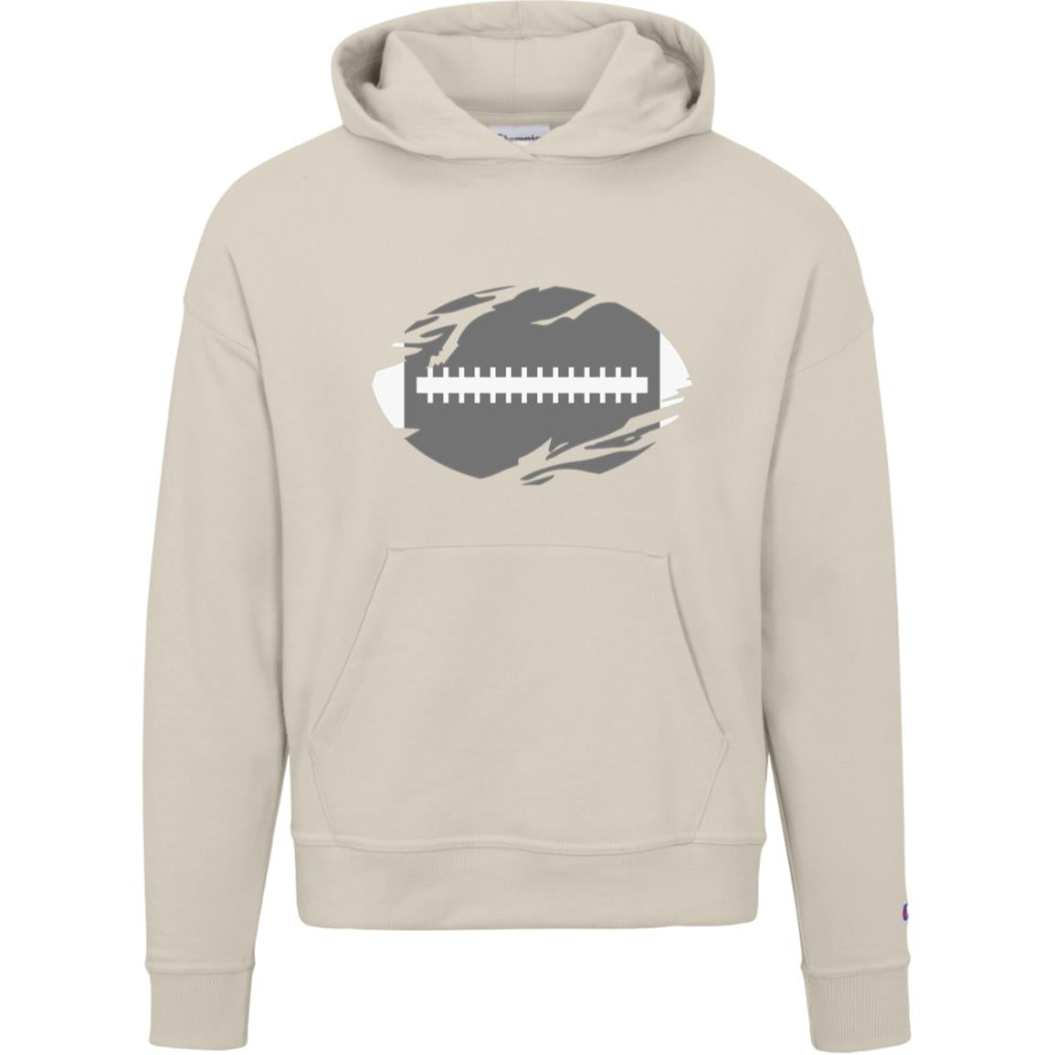 Distressed Football S760 Champion Womens Powerblend Hoodie