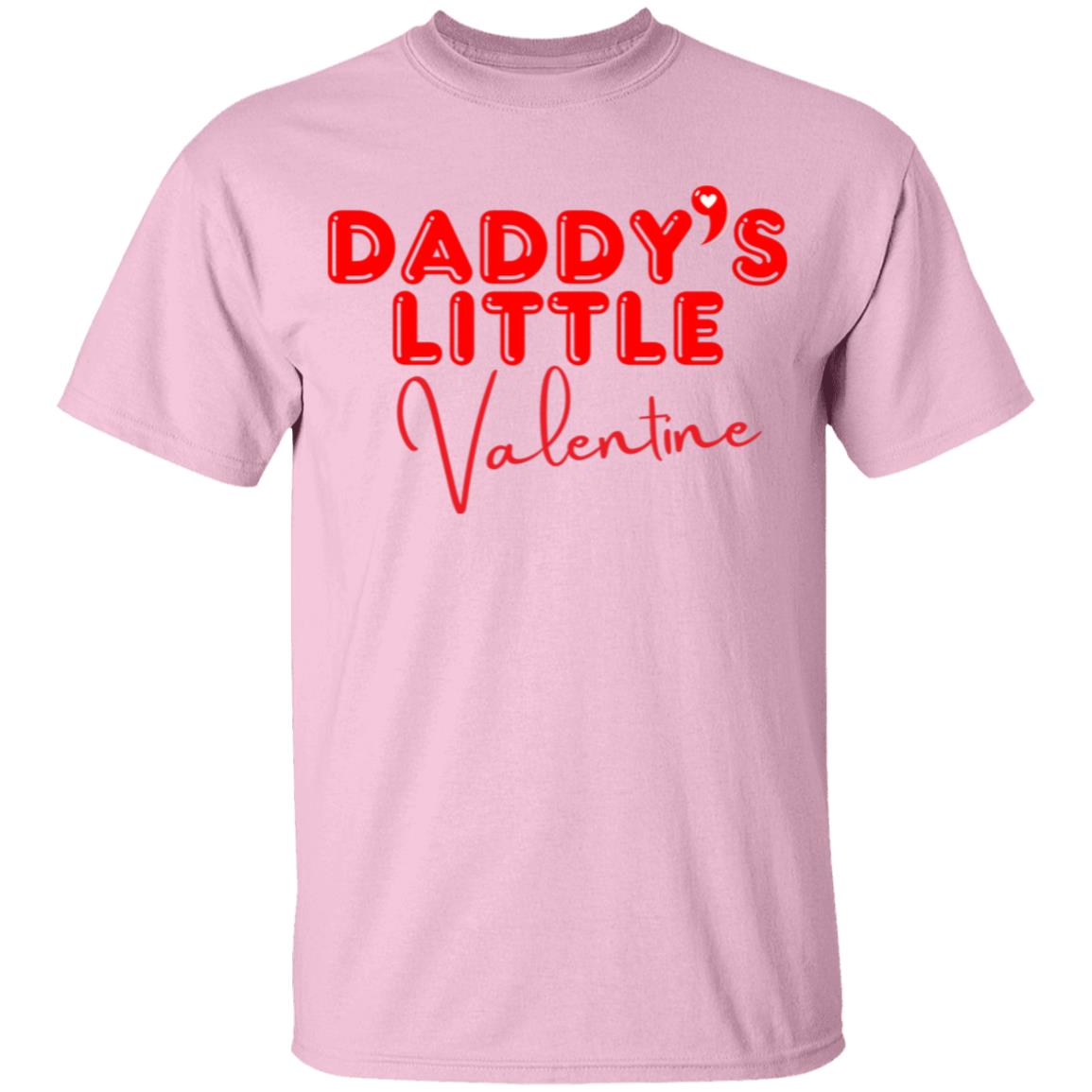 Daddy's Little Valentine Youth 5.3 oz 100% Cotton T-Shirt