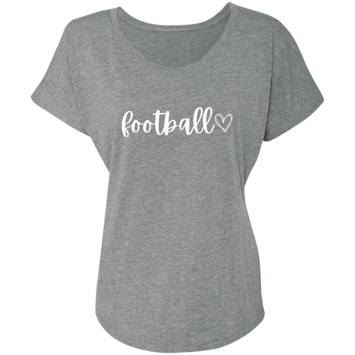 Football Heart NL6760 Ladies' Triblend Dolman Sleeve