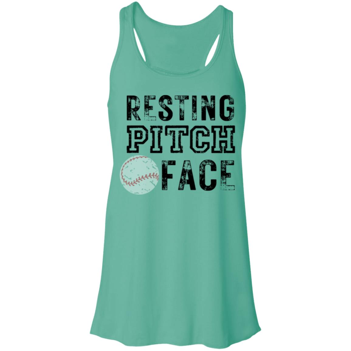 Resting Pitch Face B8800 Flowy Racerback Tank