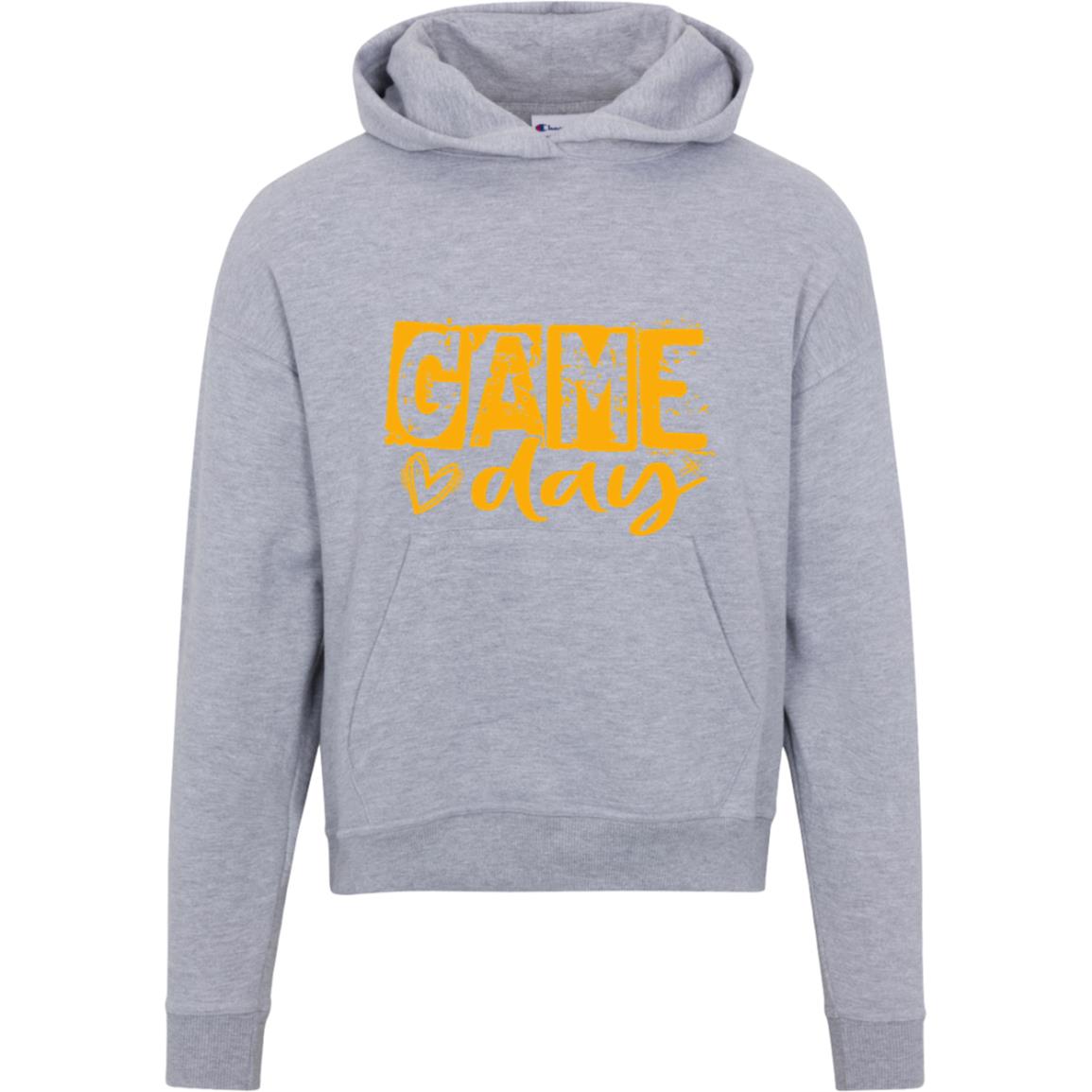 Game Day Yellow Grunge S760 Champion Womens Powerblend Hoodie