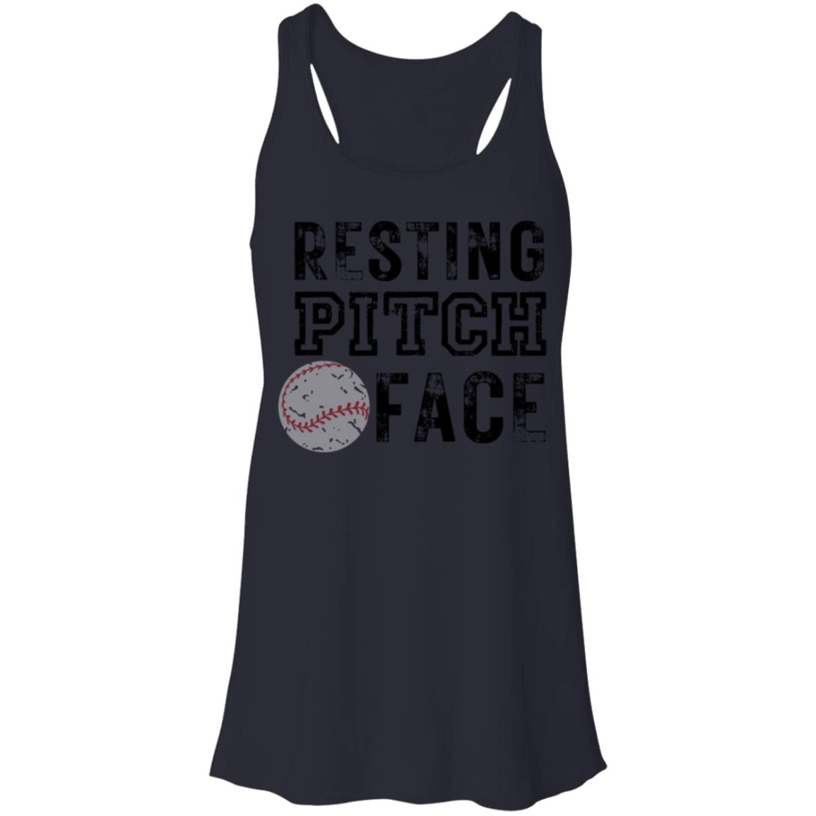 Resting Pitch Face B8800 Flowy Racerback Tank