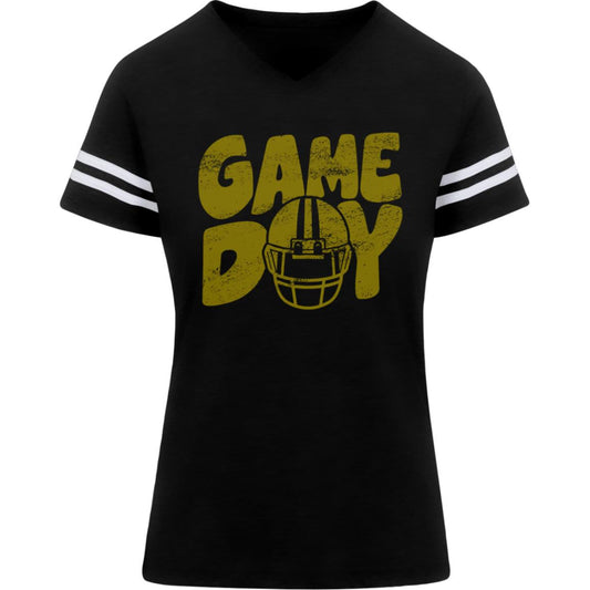 Game Day Helmet Yellow 3537 LAT Womens Football Tee