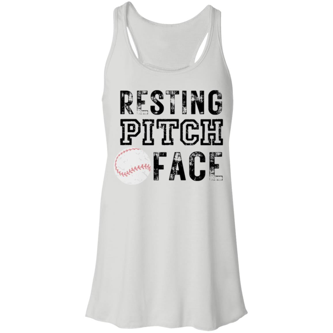 Resting Pitch Face B8800 Flowy Racerback Tank