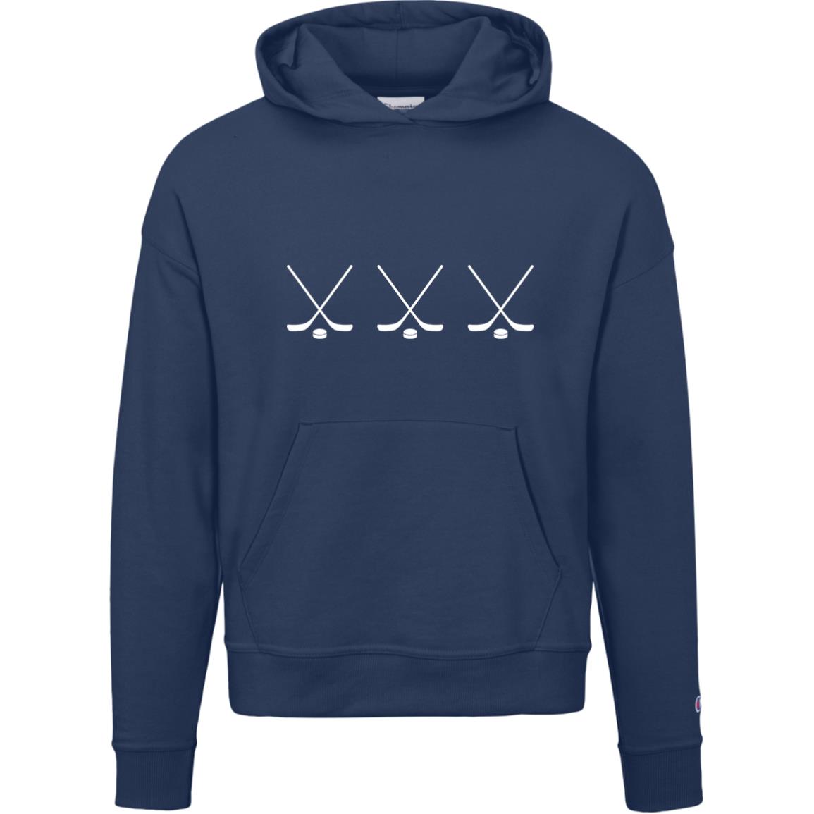 Crossed Sticks S760 Champion Womens Powerblend Hoodie