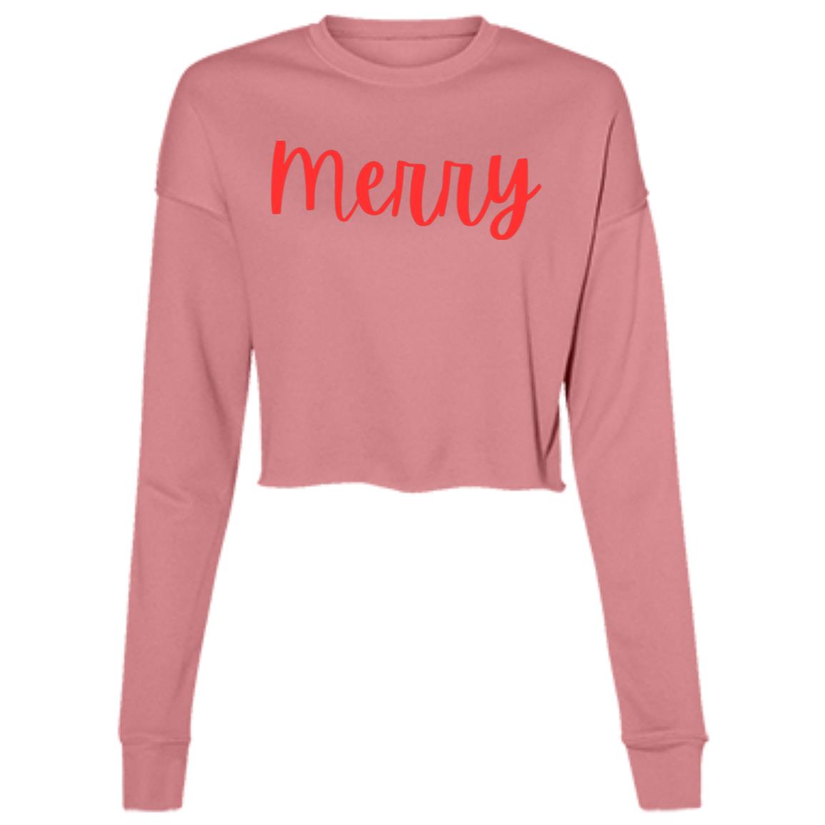 Merry Ladies' Cropped Fleece Crew