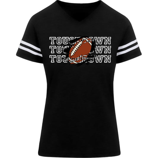 Touchdown 3537 LAT Womens Football Tee