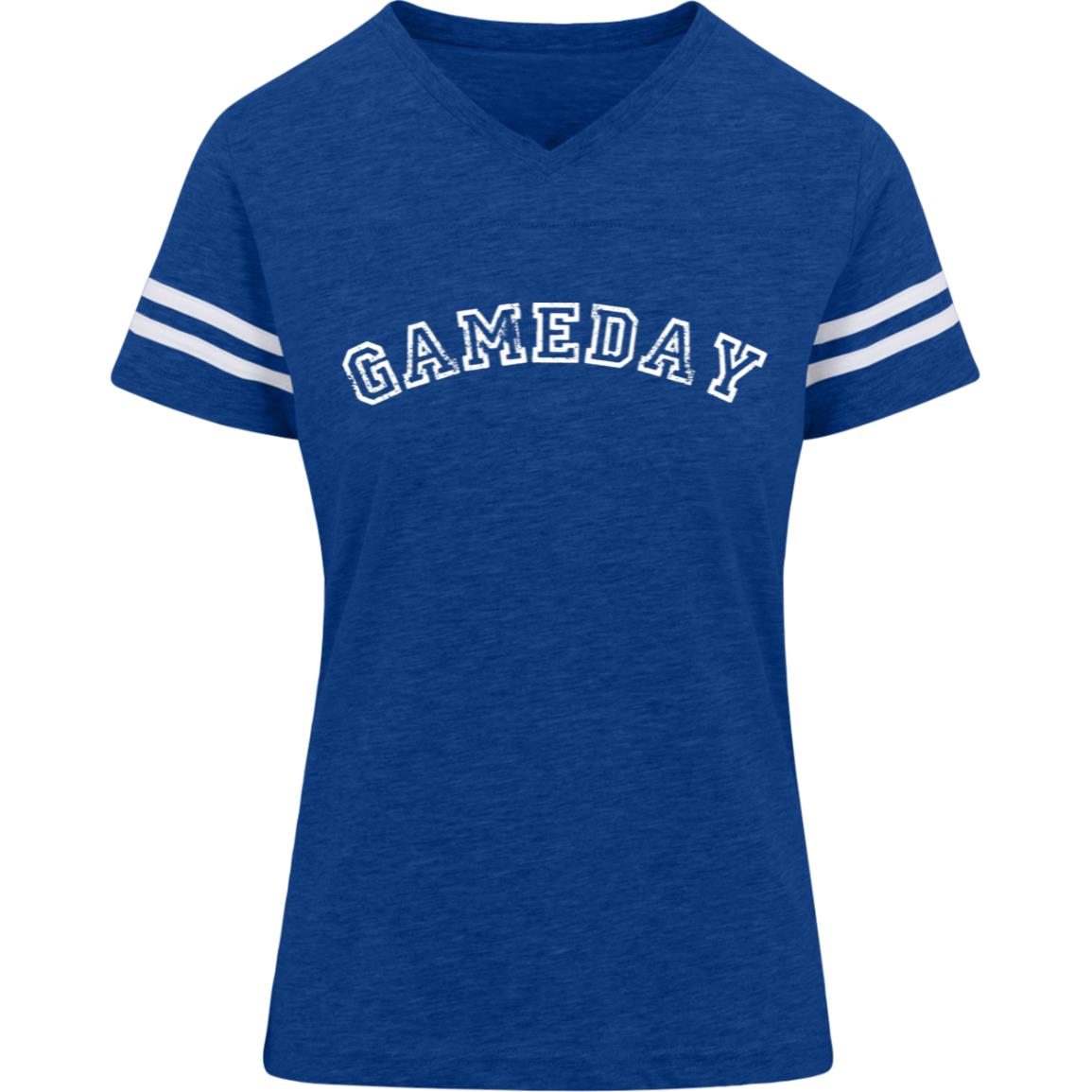 GAME DAY Varsity Block Curved 3537 LAT Womens Football Tee