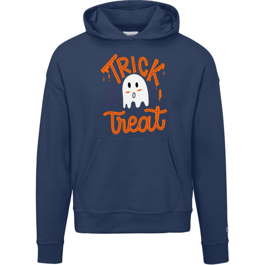 Trick or Treat Ghost S760 Champion Womens Powerblend Hoodie