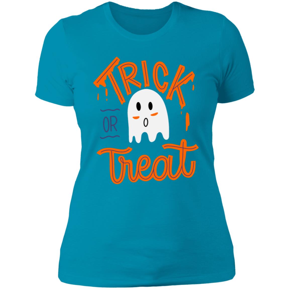 Trick or Treat Ghost NL3900 Ladies' Boyfriend T-Shirt