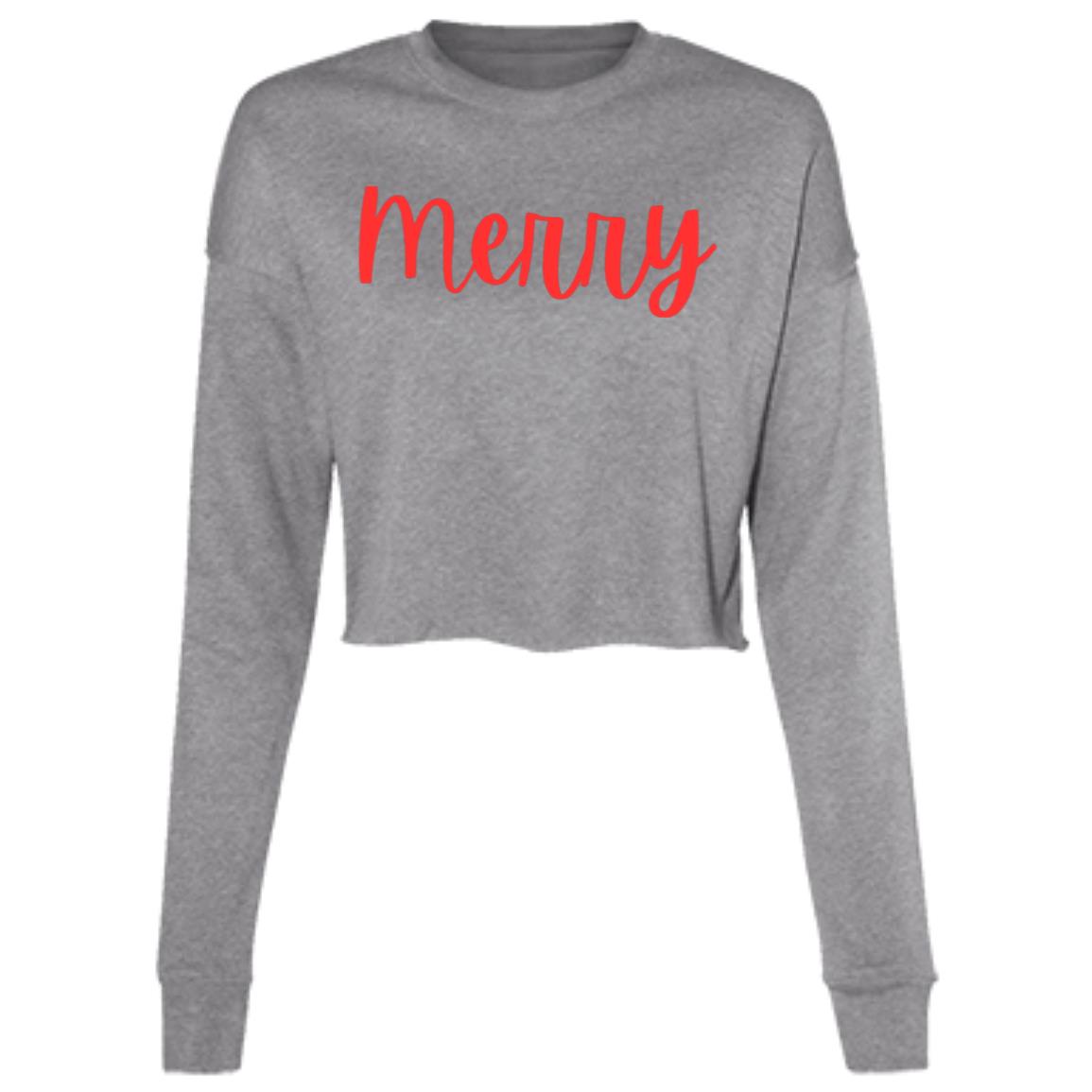 Merry Ladies' Cropped Fleece Crew