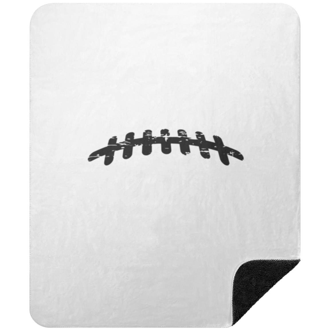 Football laces BSHM Premium Black Sherpa Blanket 50x60