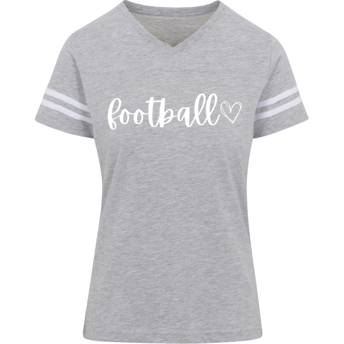 Football Heart 3537 LAT Womens Football Tee