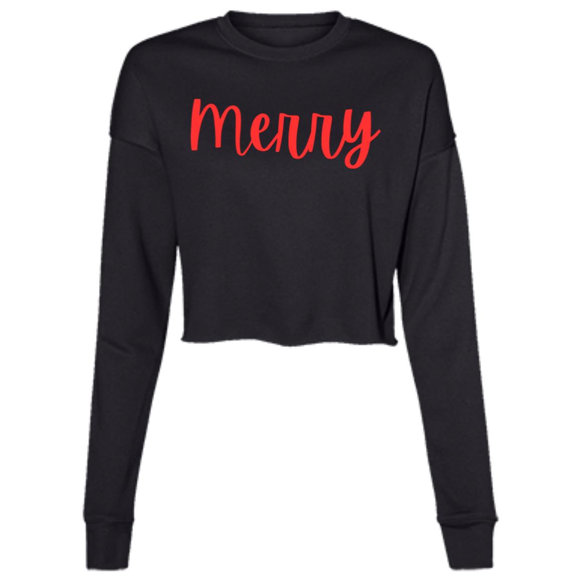 Merry Ladies' Cropped Fleece Crew