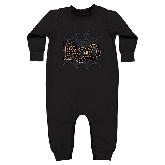 Boo Spider Web 4447 Rabbit Skins Infant Fleece One-Piece Bodysuit