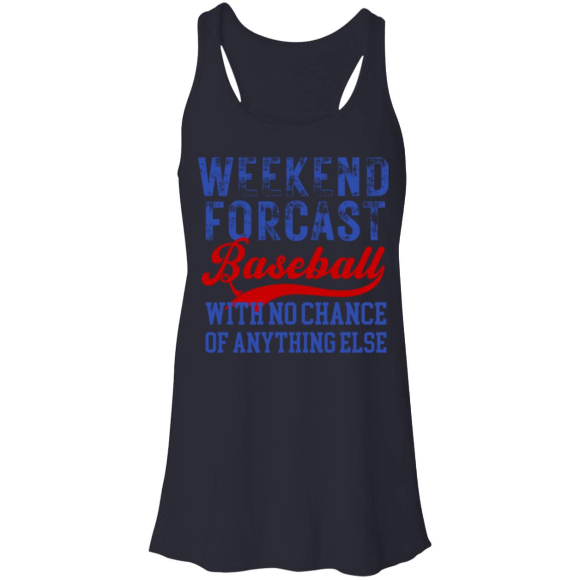 Weekend forcast - Baseball B8800 Flowy Racerback Tank