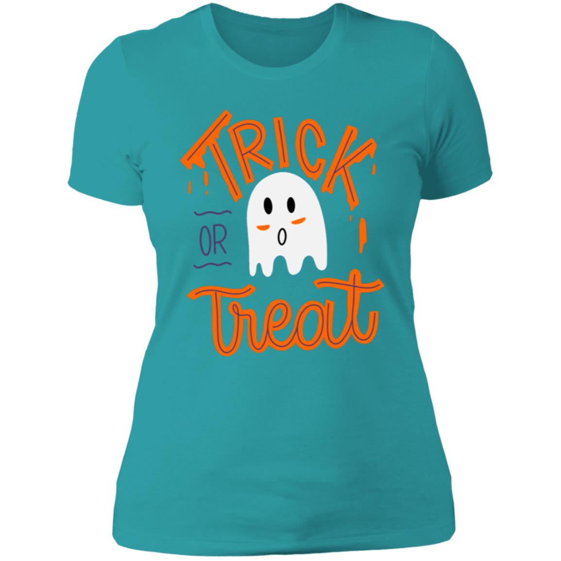 Trick or Treat Ghost NL3900 Ladies' Boyfriend T-Shirt