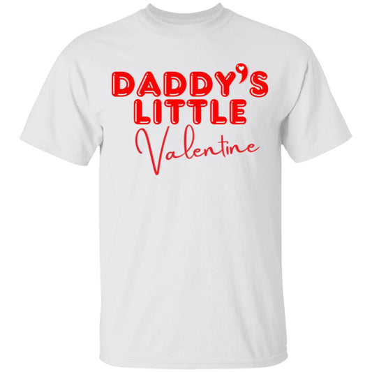 Daddy's Little Valentine Youth 5.3 oz 100% Cotton T-Shirt