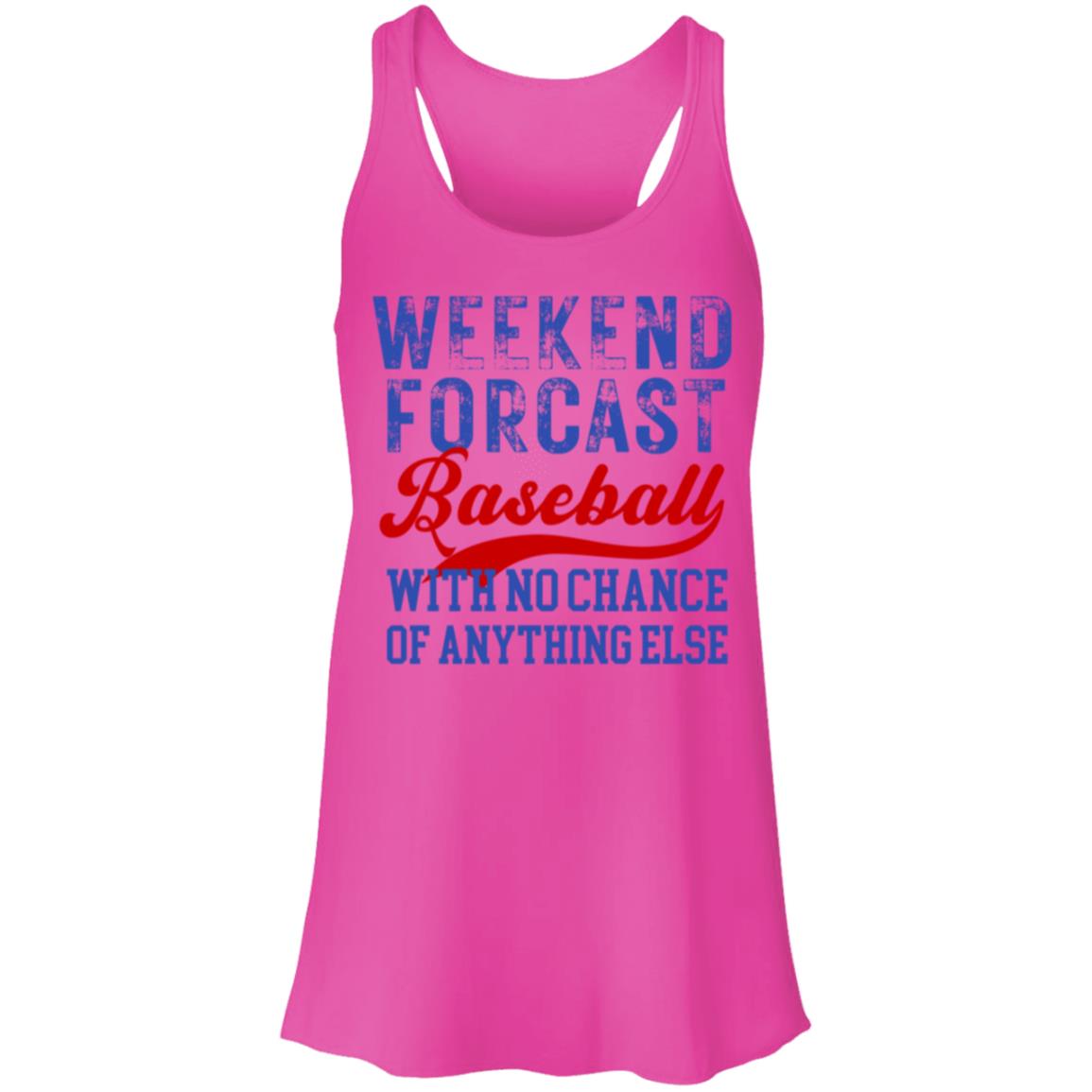 Weekend forcast - Baseball B8800 Flowy Racerback Tank