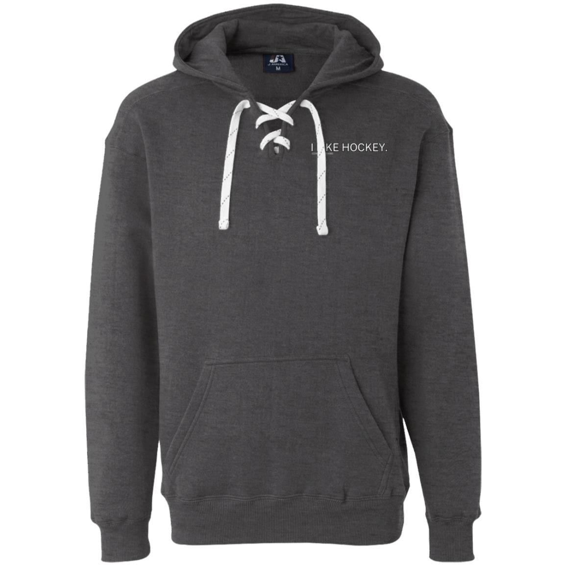 I LIKE HOCKEY Heavyweight Sport Lace Hoodie