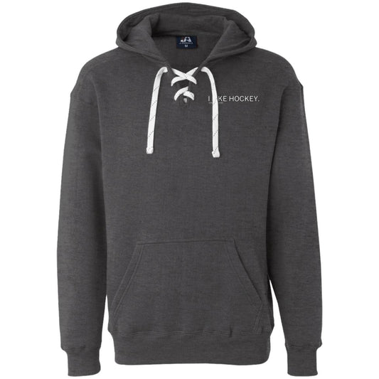 I LIKE HOCKEY Heavyweight Sport Lace Hoodie