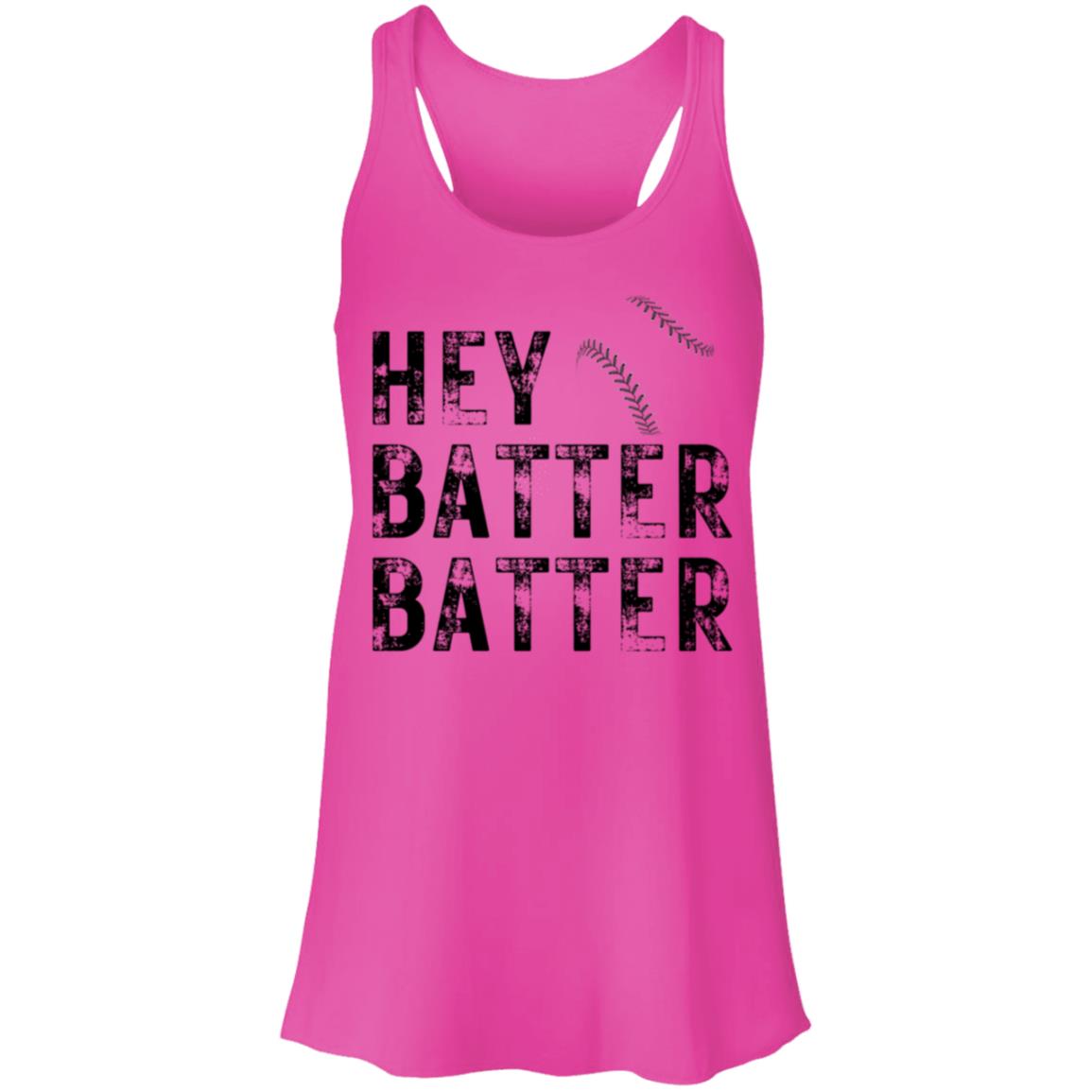 Hey Batter Batter B8800 Flowy Racerback Tank