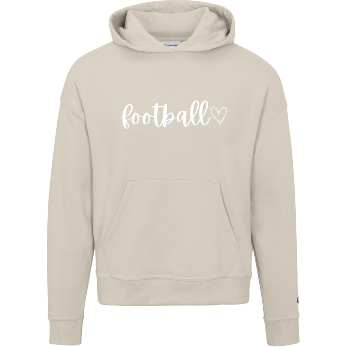 Football heart S760 Champion Womens Powerblend Hoodie