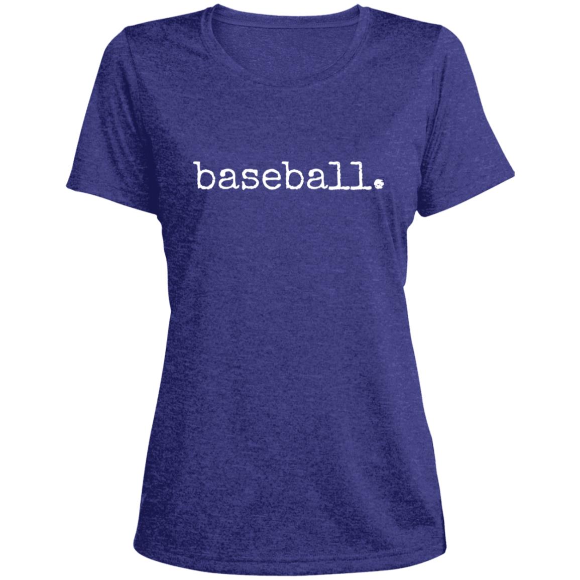 baseball. LST360 Ladies' Heather Scoop Neck Performance Tee