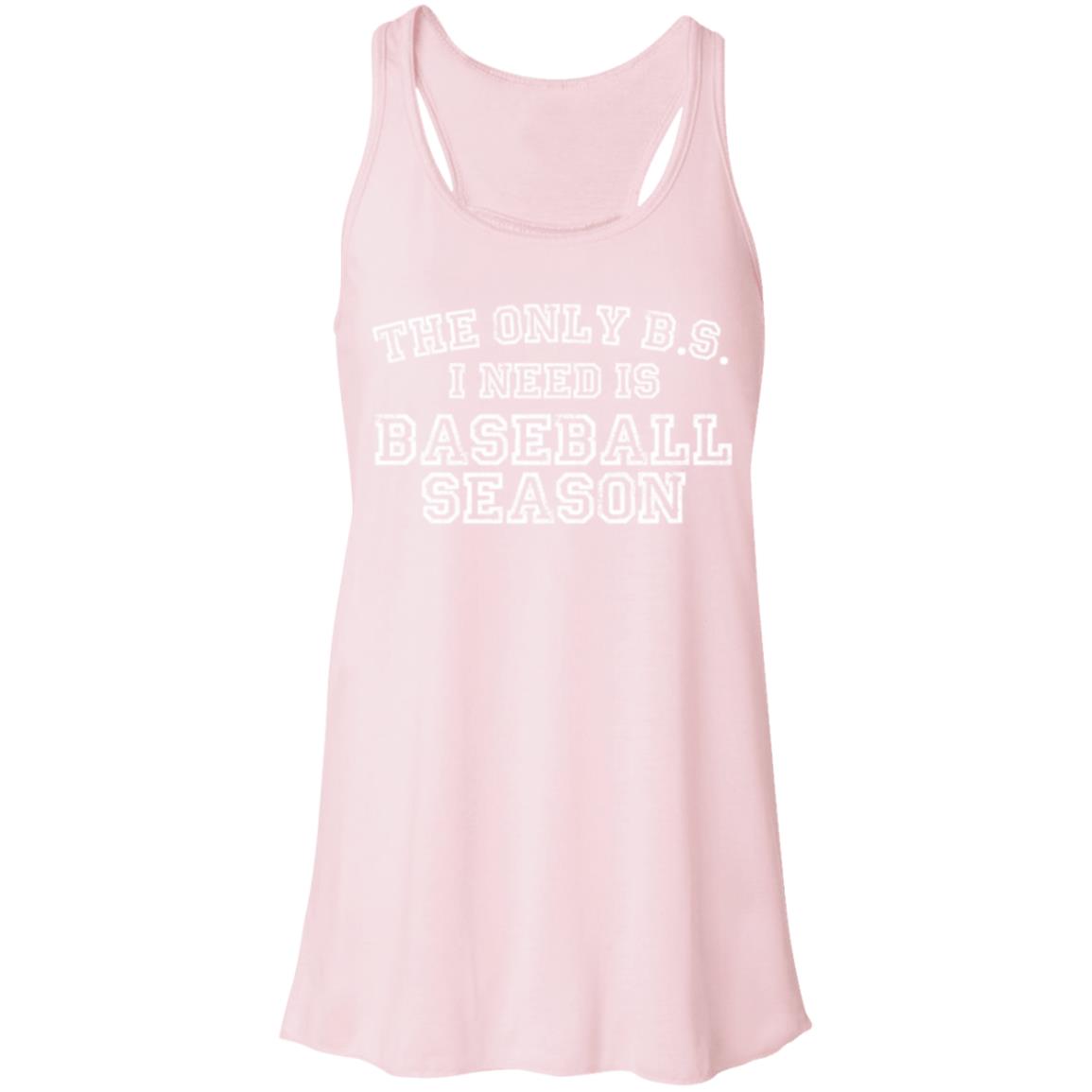 The only BS I need white B8800 Flowy Racerback Tank