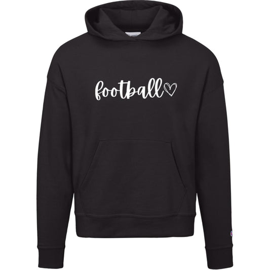 Football heart S760 Champion Womens Powerblend Hoodie