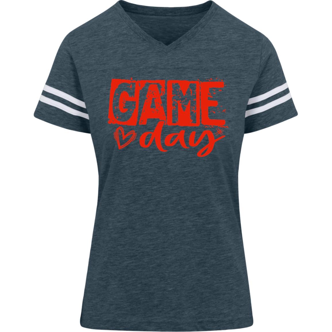 Game Day Grunge 3537 LAT Womens Football Tee