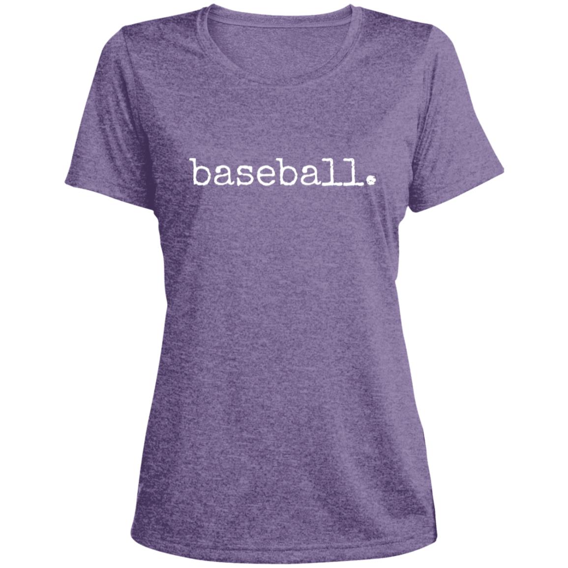 baseball. LST360 Ladies' Heather Scoop Neck Performance Tee