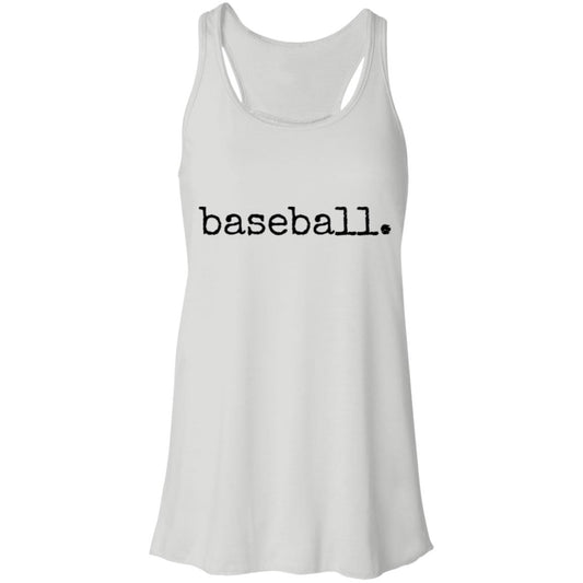 baseball. black B8800 Flowy Racerback Tank