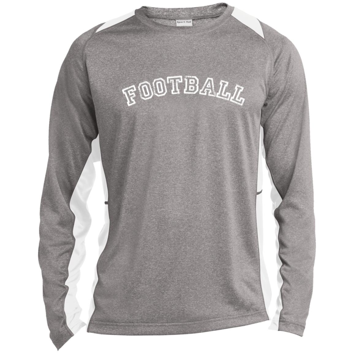 Football ST361LS Long Sleeve Heather Colorblock Performance Tee