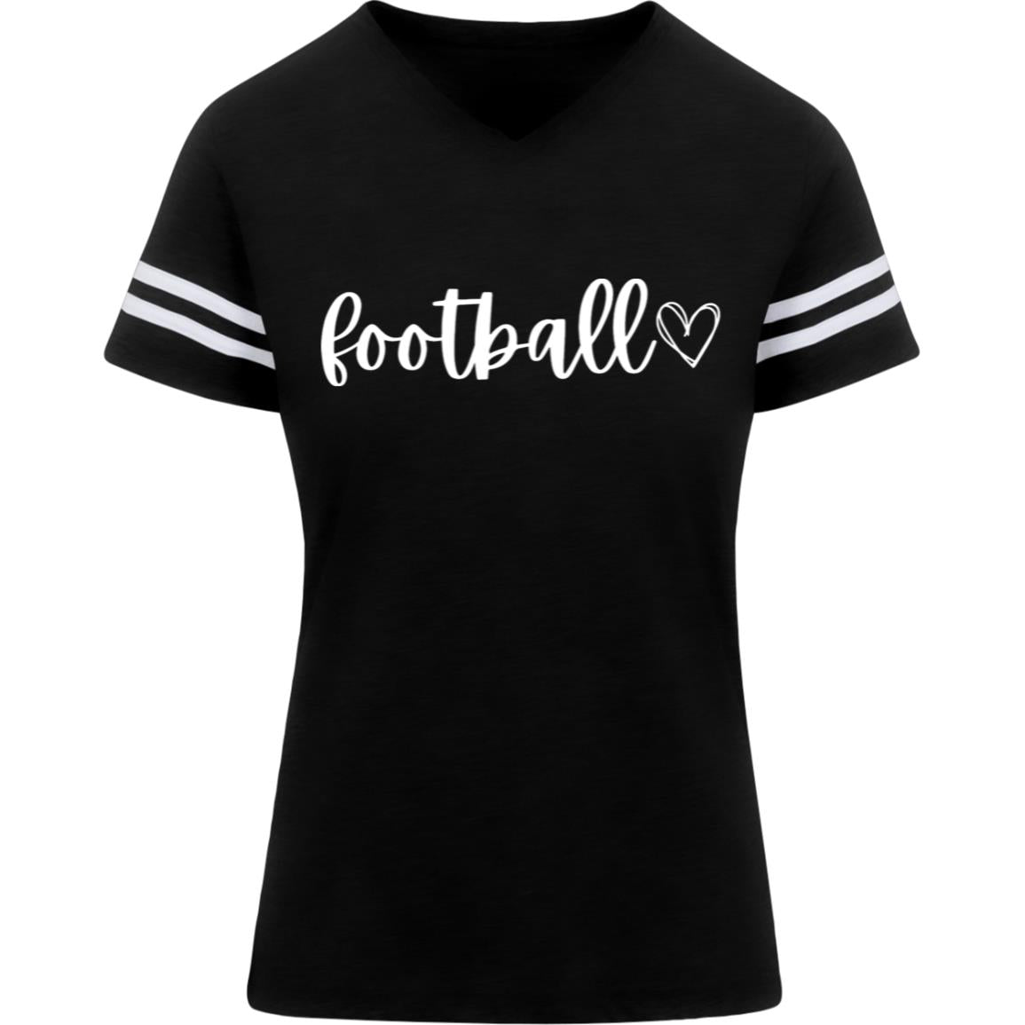 Football Heart 3537 LAT Womens Football Tee