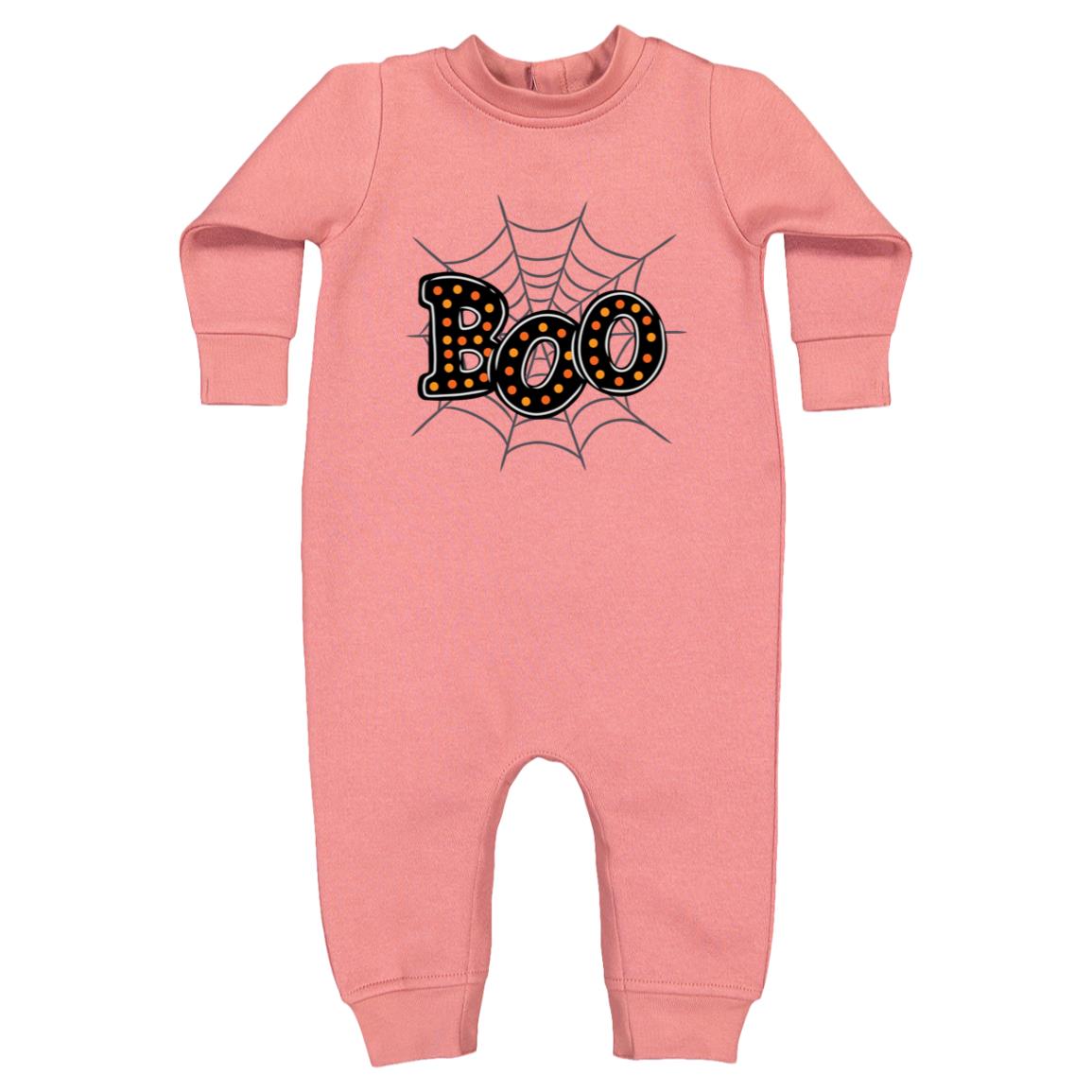 Boo Spider Web 4447 Rabbit Skins Infant Fleece One-Piece Bodysuit