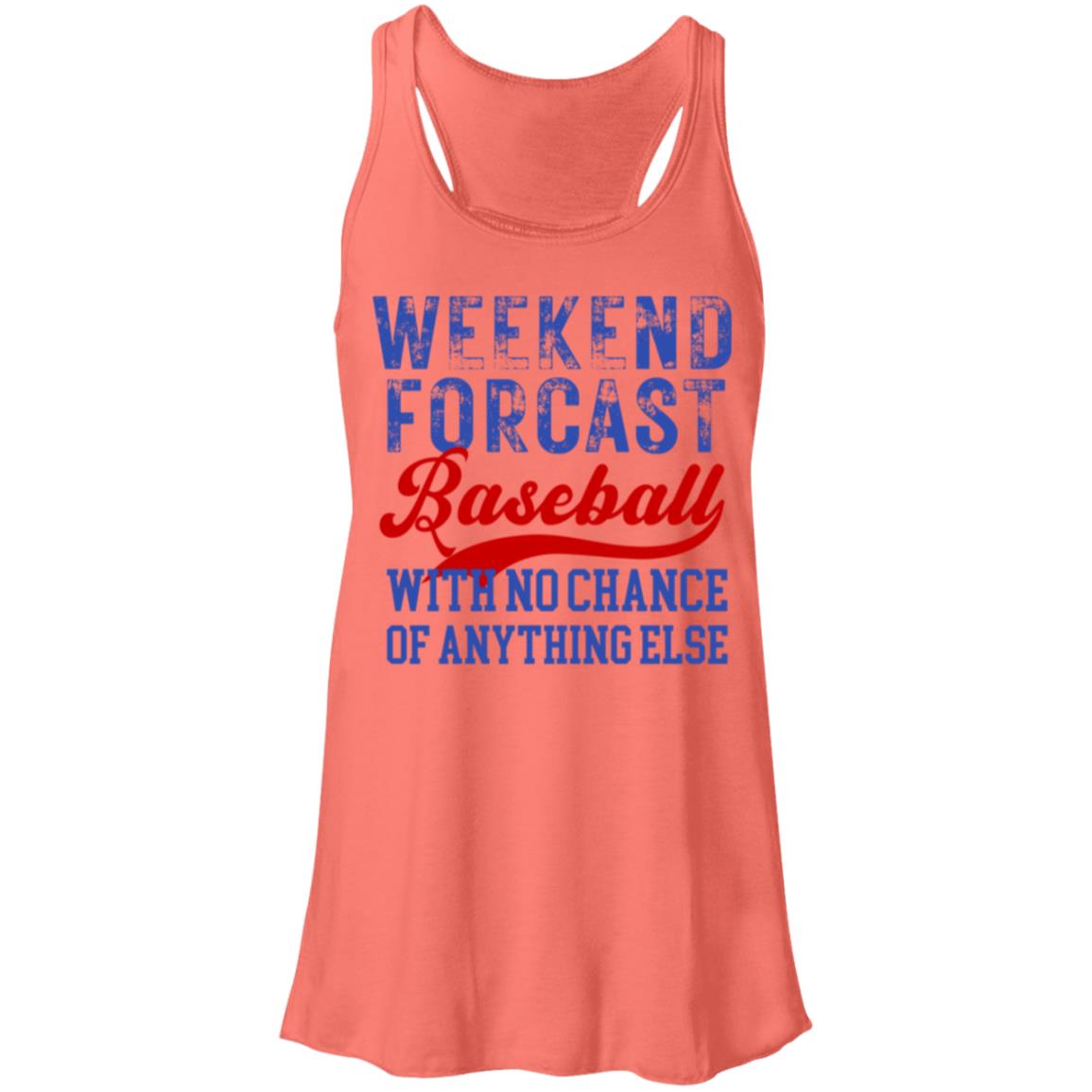 Weekend forcast - Baseball B8800 Flowy Racerback Tank