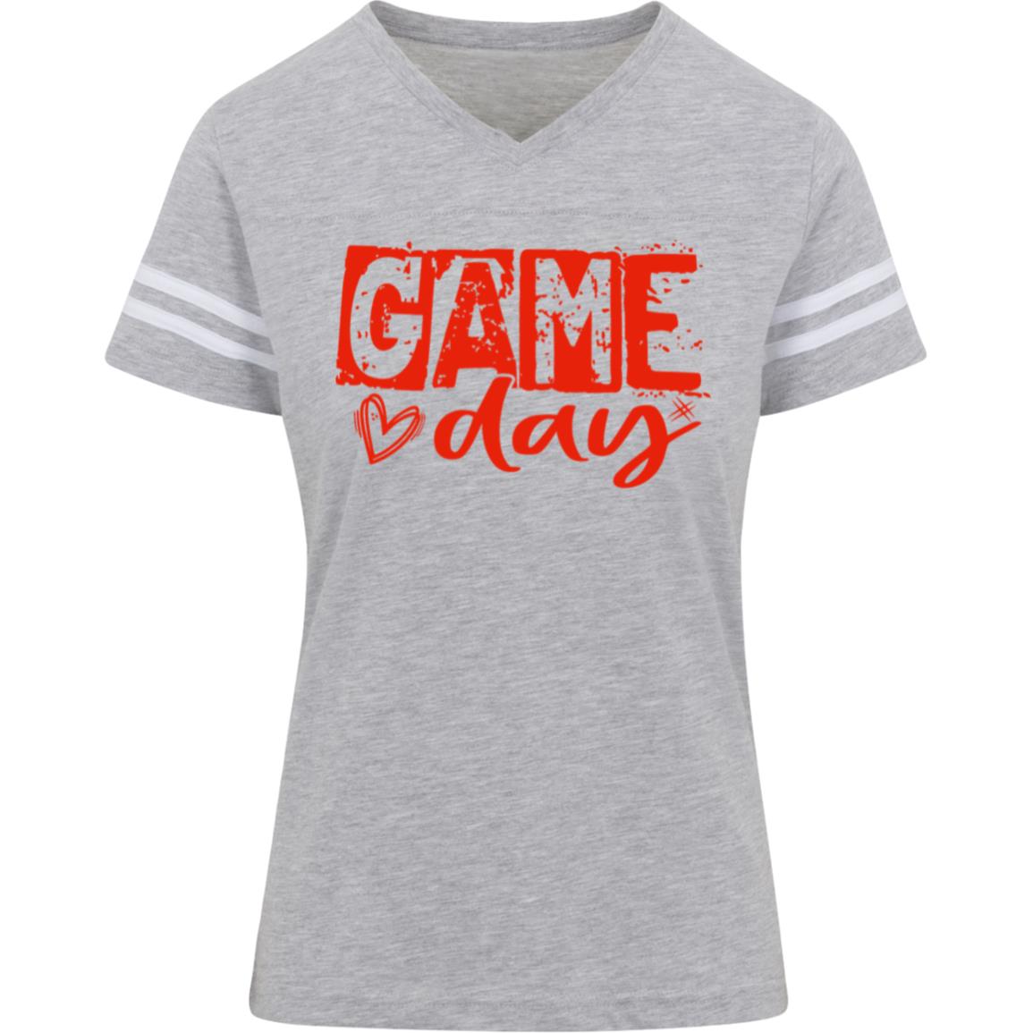 Game Day Grunge 3537 LAT Womens Football Tee