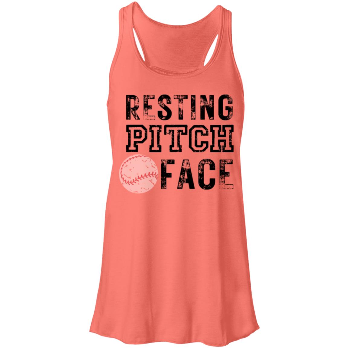 Resting Pitch Face B8800 Flowy Racerback Tank